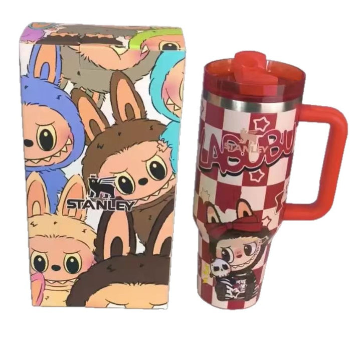 Wholesale 304 stainless steel tumbler cup 40oz cartoon car cup straw ice cup