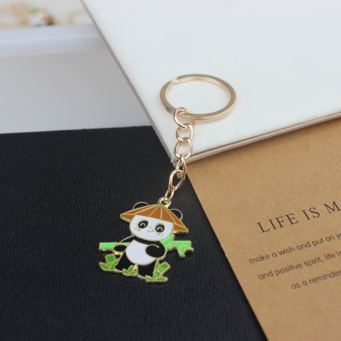 Wholesale Panda keychain  bag pendant  cartoon small gift key chain ornaments