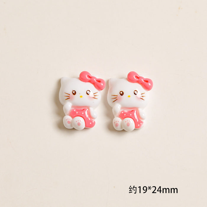 Wholesale Pink Bow Cartoon Cream Glue Mobile Phone Case Material Handmade Jewelry Resin Accessories
