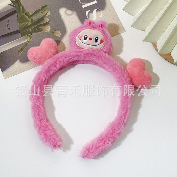 Wholesale Cute Cartoon  Plush Hair Hoop Girl Wash Face Non-slip Pressure Hair Hoop Out All-match