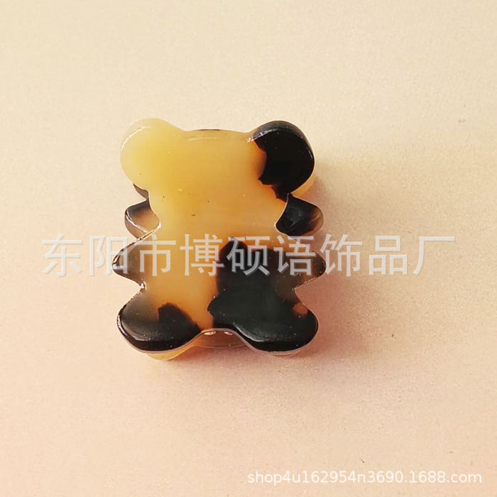 Wholesale Amazon hair clip high-end exquisite side clip back of the head mini bear leopard print hair clip