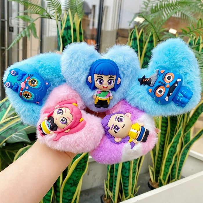 Wholesale Pom Pom Keychain K-Pop Pendant Anime Stuffed Pendant