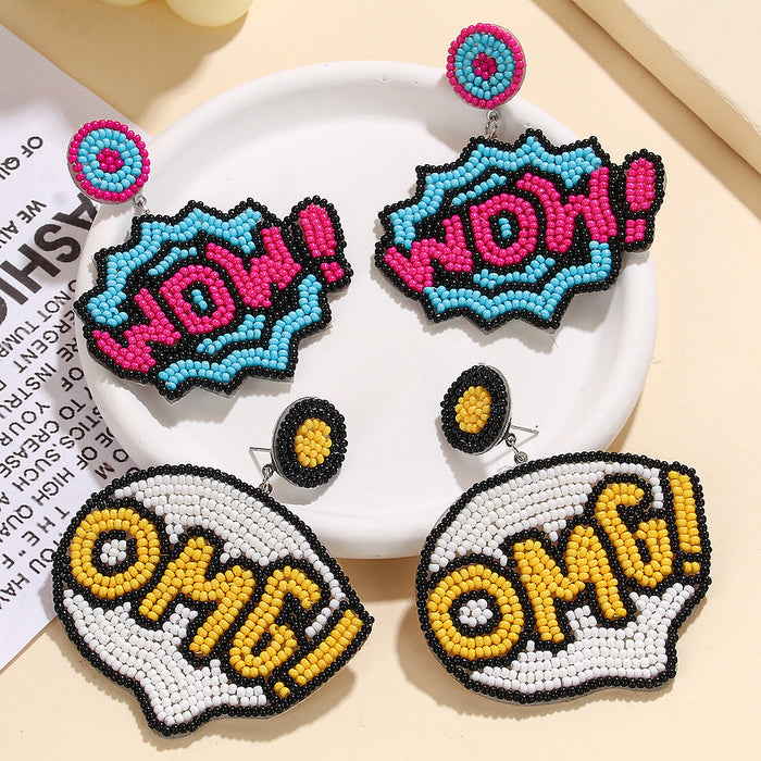 Wholesale Letter Beaded Earrings