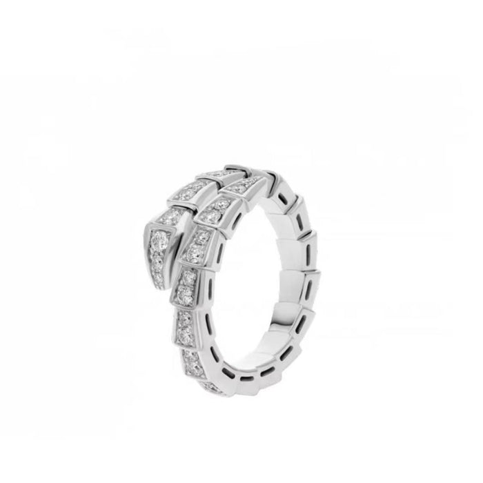 Wholesale Flash Diamond Spirit Snake-Shaped Ring