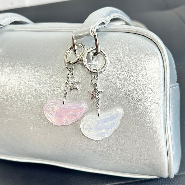 Wholesale Sweet Star Angel Wings Keychain