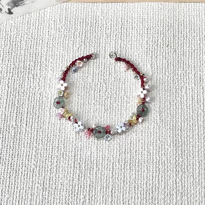 Wholesale Butterfly Weaving Hand Rope Simple Pearl Bracelet Personalized Versatile Handpiece