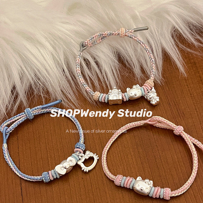 Wholesale Princess Cartoon Girlfriend Style Woven Sweet Hand Rope