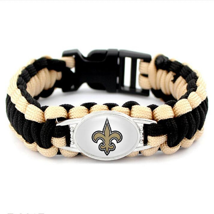 Wholesale Football  Alloy Buckle Woven Bracelet