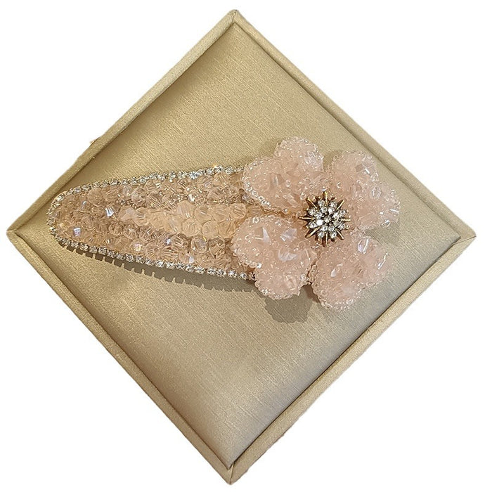 Wholesale sweet pink rhinestone Hair Clips accessories