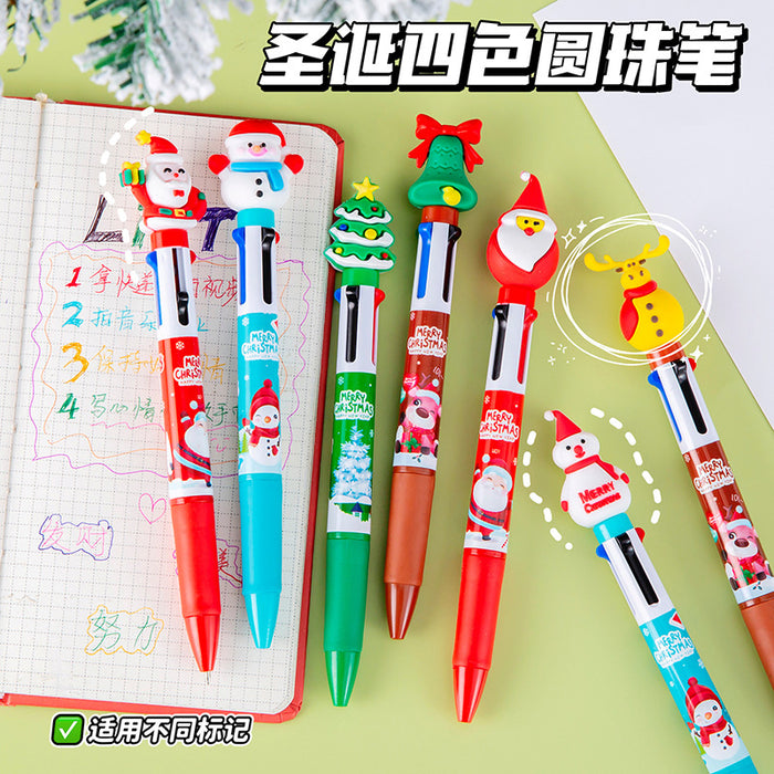 Wholesale Ballpoint Pen Student Stationery Prize Gift Christmas Gift Award Christmas Reindeer Multicolor