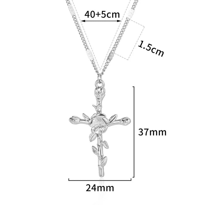 Wholesale Stainless Steel Flower Sunflower Necklace Minimalist Pendant Jewelry