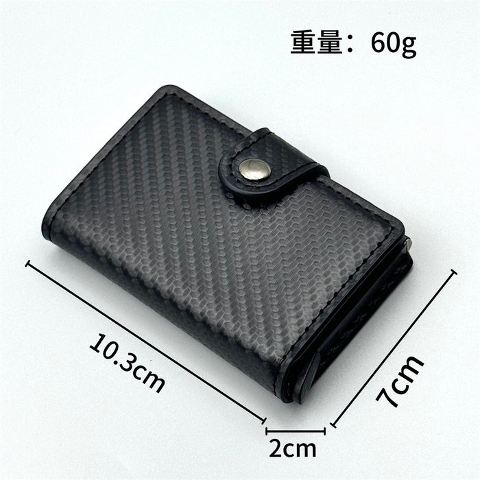 Wholesale Trendy Carbon Fiber Card Case PU Leather Wallet Stylish Daily Use Fashion MOQ≥2