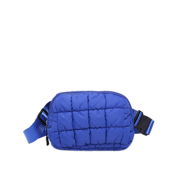 Wholesale Waist Bag Oblique Cycling Bag Candy Color Plaid JDC-SD-PuHui006