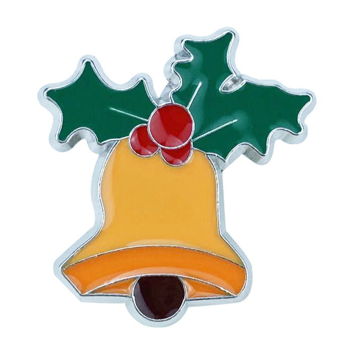 Wholesale Christmas Cartoon Brooch Set Santa Reindeer Tree Bell Zinc Alloy Pins Chic Holiday Party Accessor MOQ≥2y