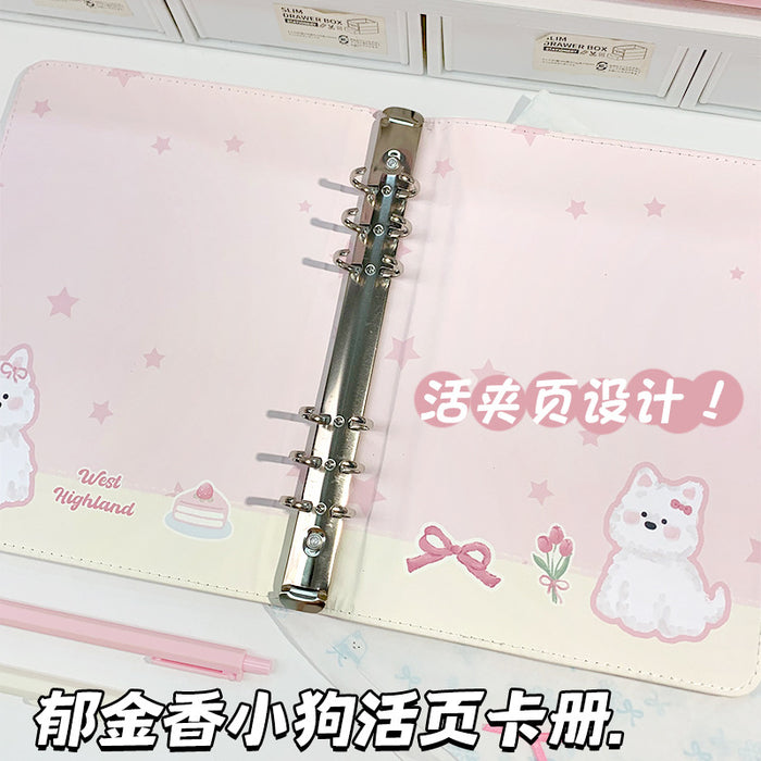 Wholesale 5pcs Tulip Puppy Card Book Removable Loose-leaf Storage Book Small Card Collection Book