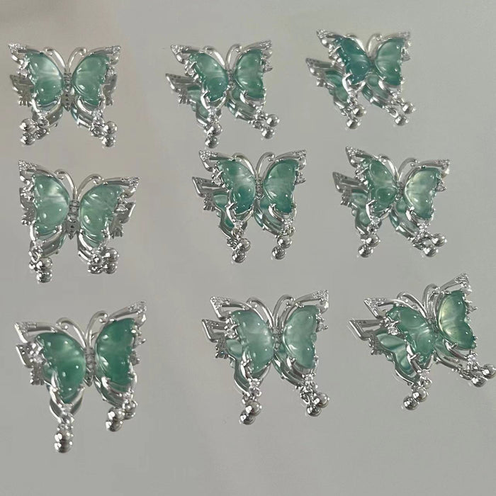 Wholesale Titanium steel necklace, butterfly pendant, hollowed out, niche, light luxury, high-end feeling, collarbone chain