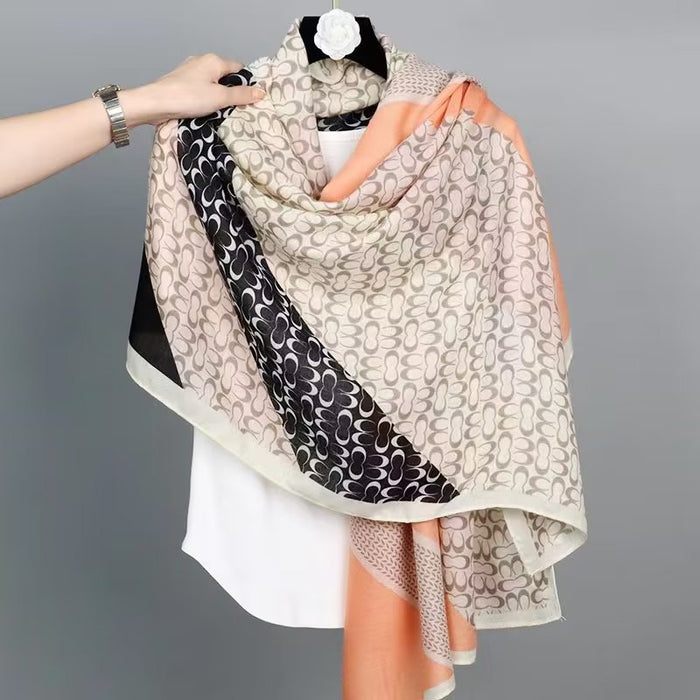 Wholesale Scarves Shawls High-end and Cold Resistant Scarves for Women Fashionable Prints Elegant and Warm Temperament Shawls JDC-SF-MC006