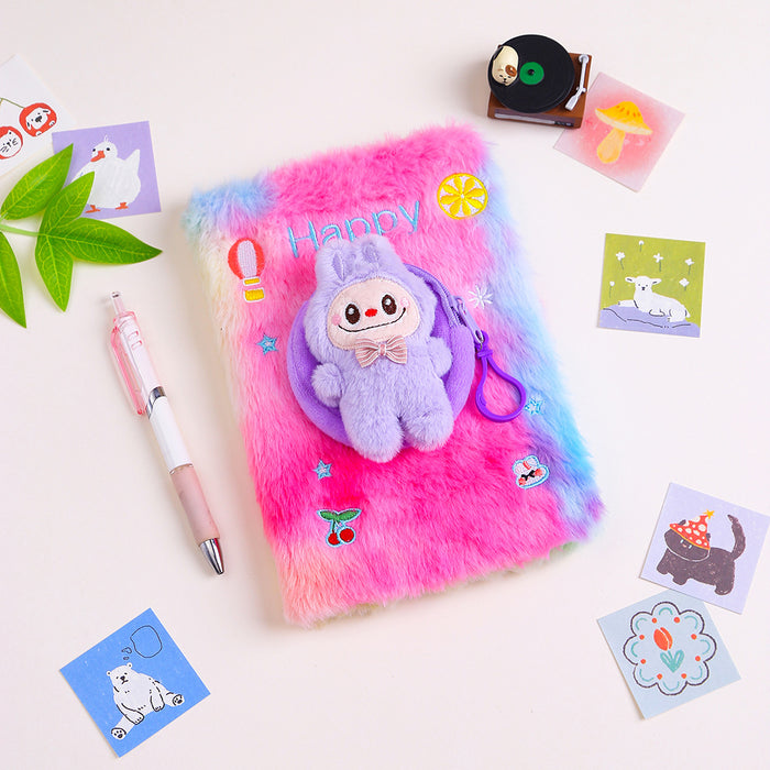 Wholesale Cute Cartoon Plush Notebook Creative Coin Purse