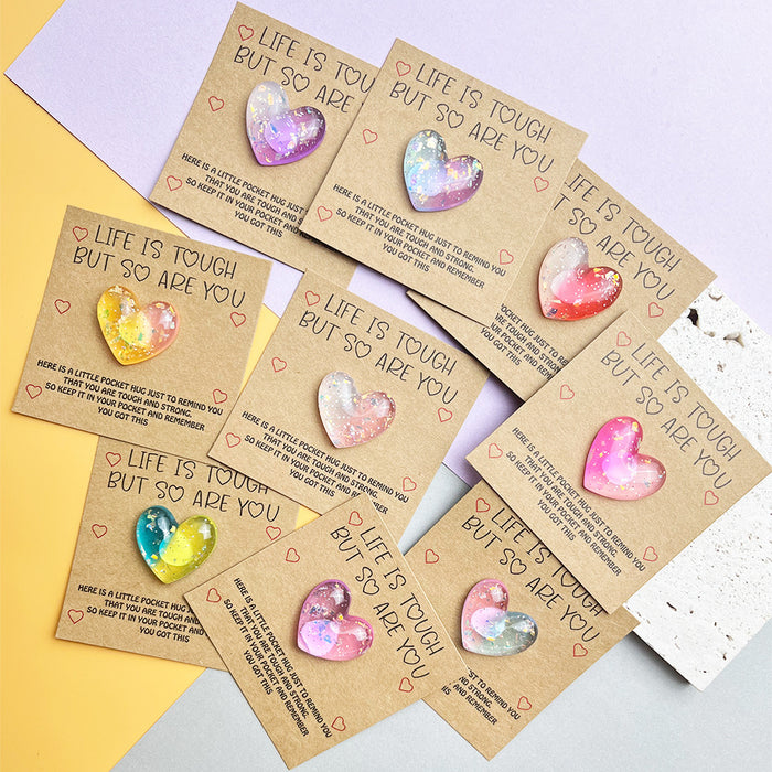 Wholesale Gradient Heart Pocket Decorations Hug Card