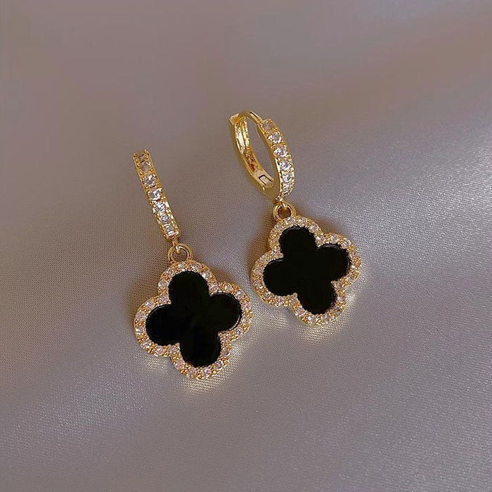 Wholesale Gold plated sparkling diamond zircon earrings