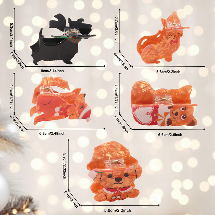 Wholesale Christmas ornaments cartoon animal claw clip