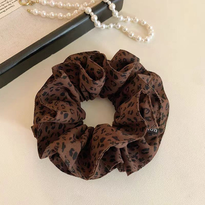 Wholesale Retro Large Leopard Print Scrunchies