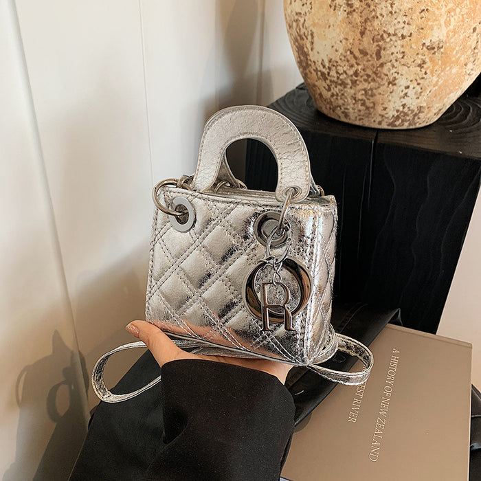 Wholesale New Fashionable Lingge Handheld Zero Wallet, Stylish Single Shoulder Crossbody Bag