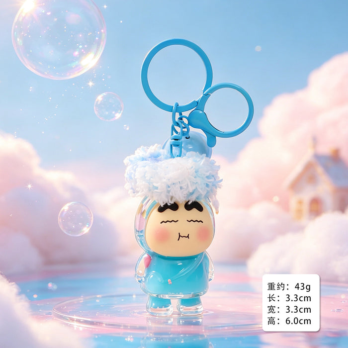 Wholesale Flocking Cartoon Keychain Cute Design Bag Charm Christmas Accessory MOQ≥3
