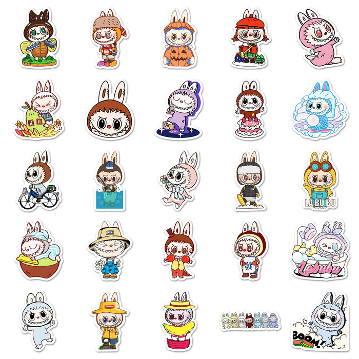 Wholesale 50pcs cute cartoon rabbit waterproof decorative mobile phone cup stickers