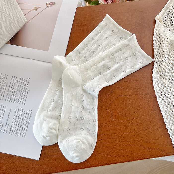 Wholesale Thin mesh breathable socks, long tube stacking socks