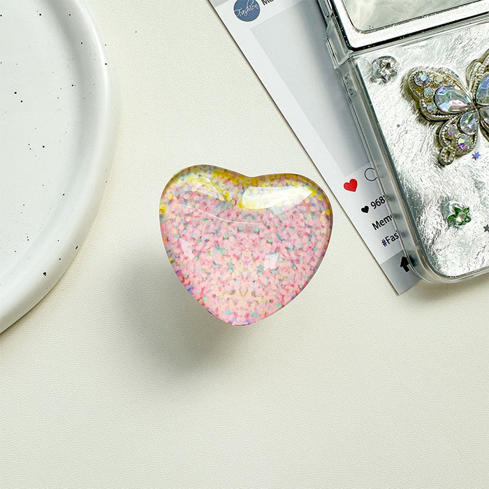 Wholesale Glass Heart-Shaped Phone Airbag Stand