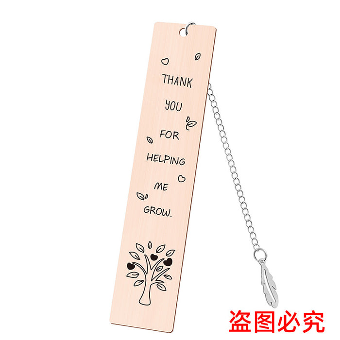 Wholesale Stainless Steel Teacher's Day Bookmark JDC-BM-GangG001