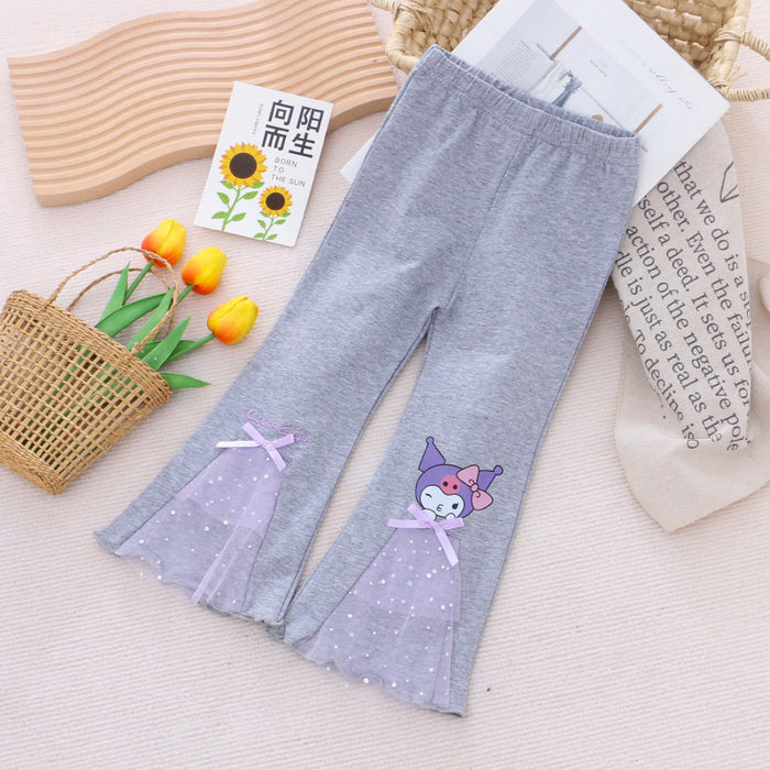 Wholesale Cotton Princess Cartoon Print Flare Pants JDC-BC-ShengY001