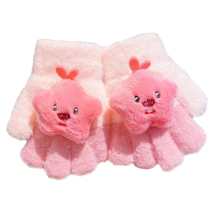 Wholesale Cartoon knitted children' s winter gloves