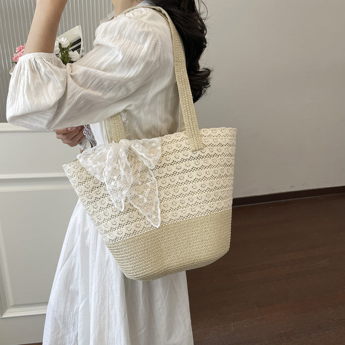 Wholesale Trendy Summer Woven Tote Bag Beach Vacation Everyday Fashion Accessory