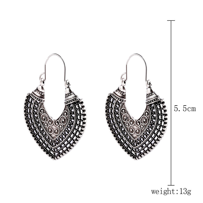 Wholesale Bohemian turquoise earrings with retro and nostalgic style earrings set