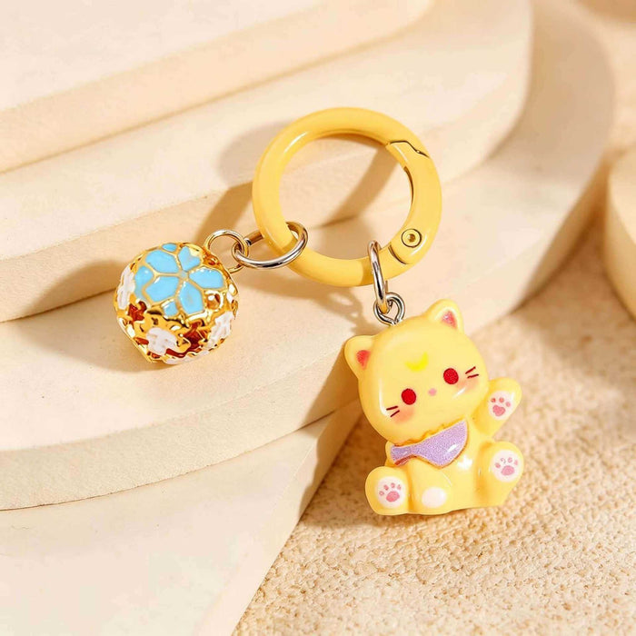 Wholesale Cute Cartoon Cat Keychain Resin Bag Charm Pendant For School Bags And Handbags Boutique Resale Accessory