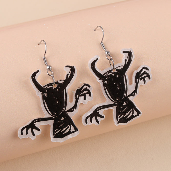 Wholesale  Earrings Pumpkin Ghost Diablo Skull Rack Acrylic Earrings Exaggerated Earrings Ear Accessories for Women