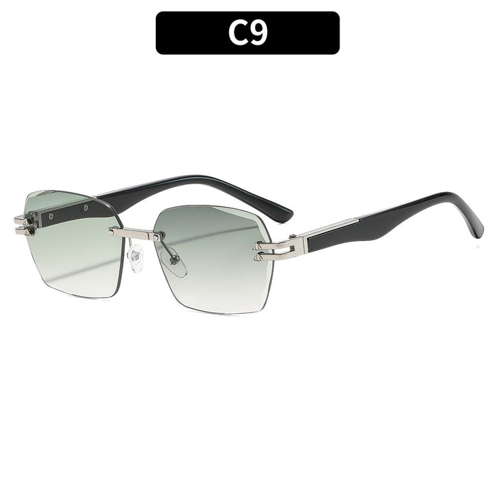 Wholesale Street Snap Frameless Square Sunglasses UV400 Fashion Accessory for Resale