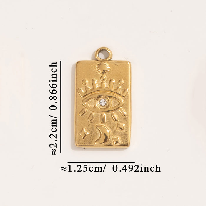 Wholesale Fashion and Personalized Stainless Steel Pendant DIY Design Eye Pendant Color Preserving Wholesale