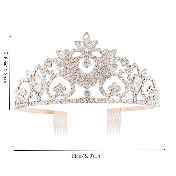 Wholesale Rhinestone Crown Women's Wedding Banquet Party Versatile Fashion Diamond Crown