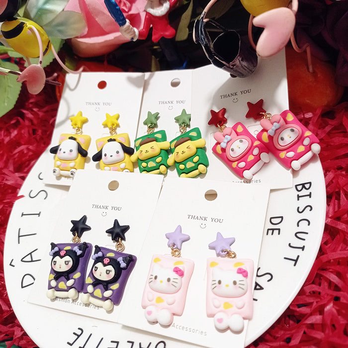 Wholesale Cute Cartoon Resin Earrings JDC-ES-Xiaox007