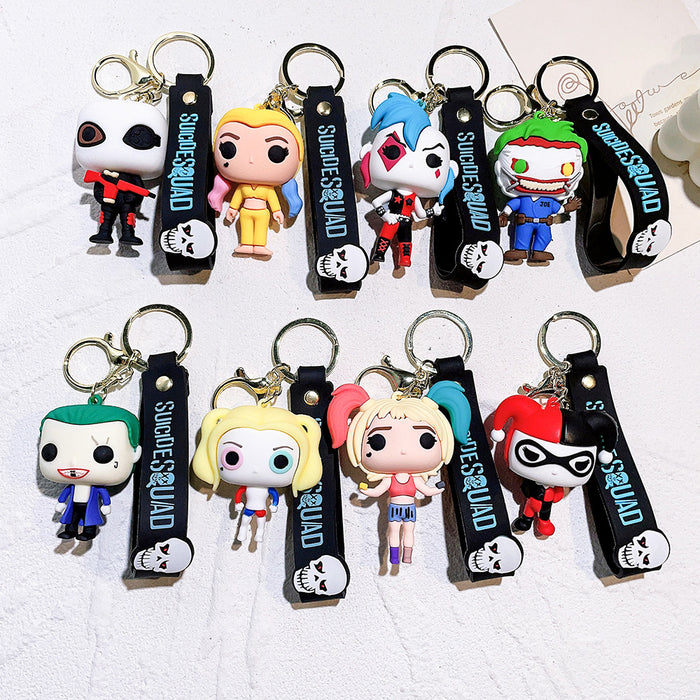 Wholesale Silicone Cartoon Doll Keychain JDC-KC-Qiwei015