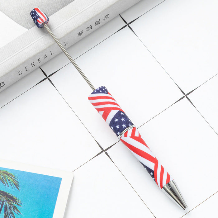 Wholesale Independence Day Beadable Pens DIY for Beadable Plastic Pen JDC-BP-Huah005