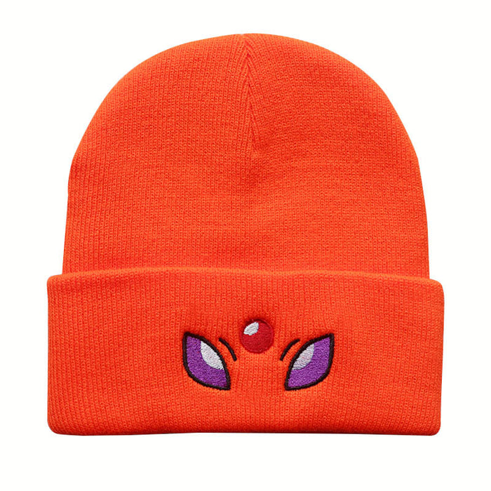 Wholesale Cartoon Cute Smiley Face Embroidery Acrylic Knitted Beanie JDC-FH-LvH015