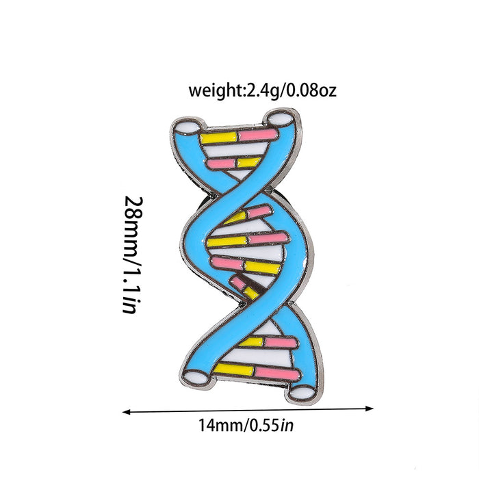 Wholesale Electroplated Metal Chemical Flask Brooch Pin Chic Science Experiment Gene Microscope Design Fashion Jewelry Accessory