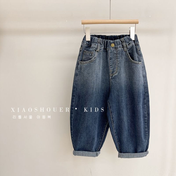 Wholesale Boys' Spring and Autumn All-match Jeans Children's Casual Fashion Gradient Tide Pants