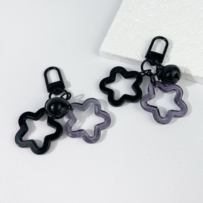 Wholesale Cute Star and Bell Design Plastic Resin Keychain Pendant MOQ≥5