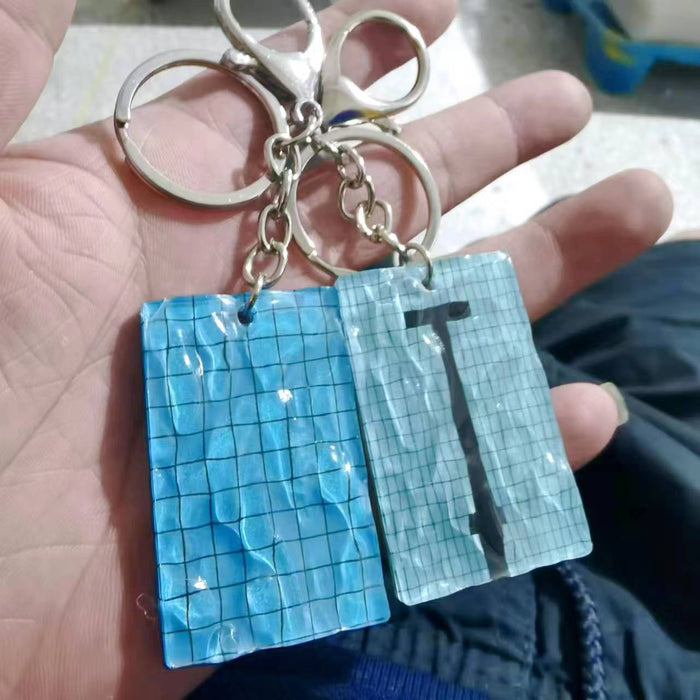 Wholesale Acrylic swimming pool keychain backpack creative pendant