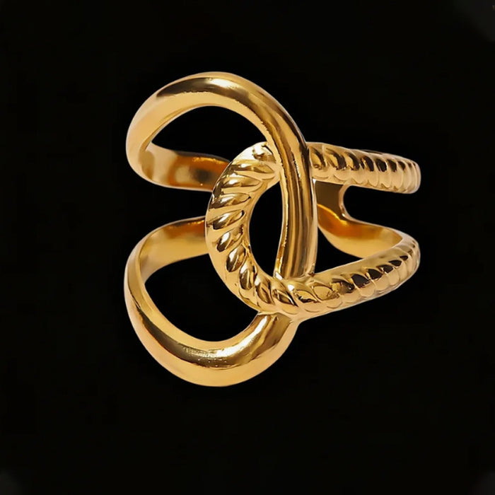 Wholesale Titanium steel irregular shape adjustable opening ring